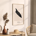 aruba map poster - minimalist boho wall art - digital download - image 2
