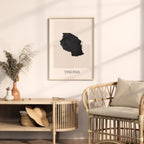 tanzania map poster - minimalist boho wall art - digital download - image 3