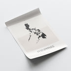 philippines map poster - minimalist boho wall art - digital download - image 4