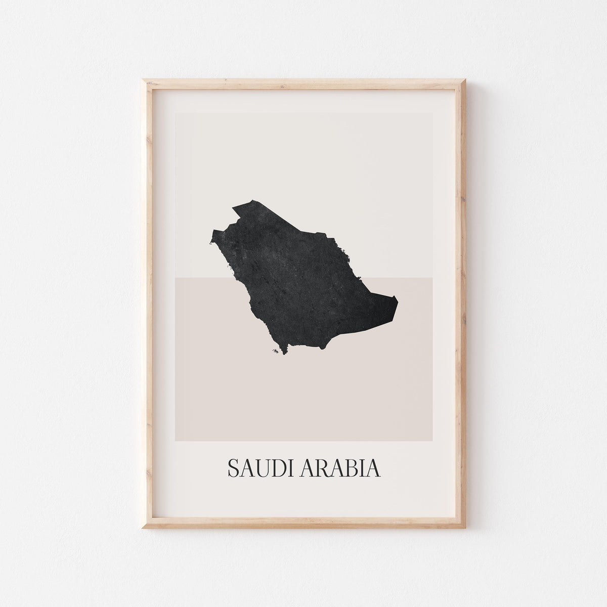 saudi arabia map poster - minimalist boho wall art - digital download - image 1