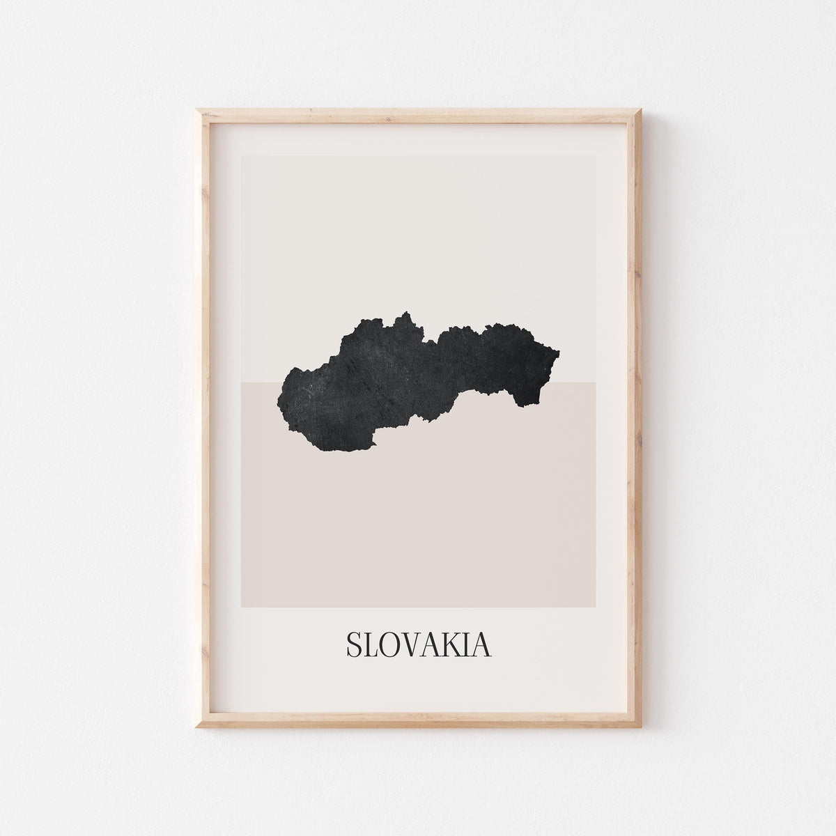 slovakia map poster - minimalist boho wall art - digital download - image 1