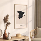 spain map poster - minimalist boho wall art - digital download - image 2