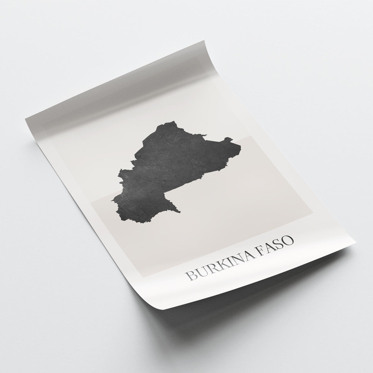 burkina faso map poster - minimalist boho wall art - digital download - image 4