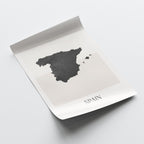 spain map poster - minimalist boho wall art - digital download - image 4