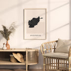 afghanistan map poster - minimalist boho wall art - digital download - image 3