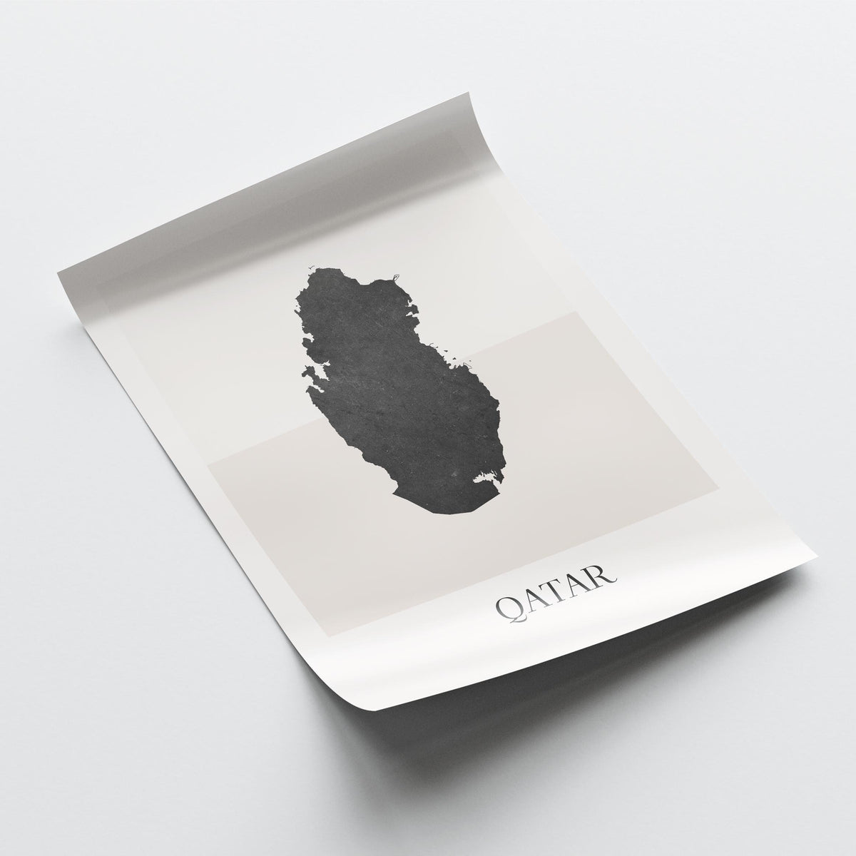 qatar map poster - minimalist boho wall art - digital download - image 4