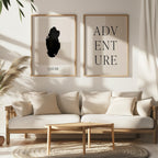 qatar map poster - minimalist boho wall art - digital download - image 5