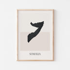 somalia map poster - minimalist boho wall art - digital download - image 1