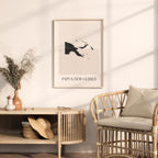 papua new guinea map poster - minimalist boho wall art - digital download - image 3
