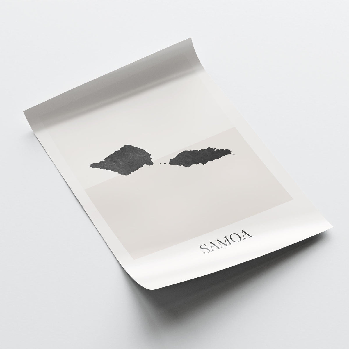 samoa map poster - minimalist boho wall art - digital download - image 4