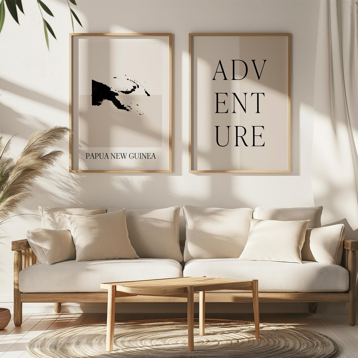 papua new guinea map poster - minimalist boho wall art - digital download - image 5