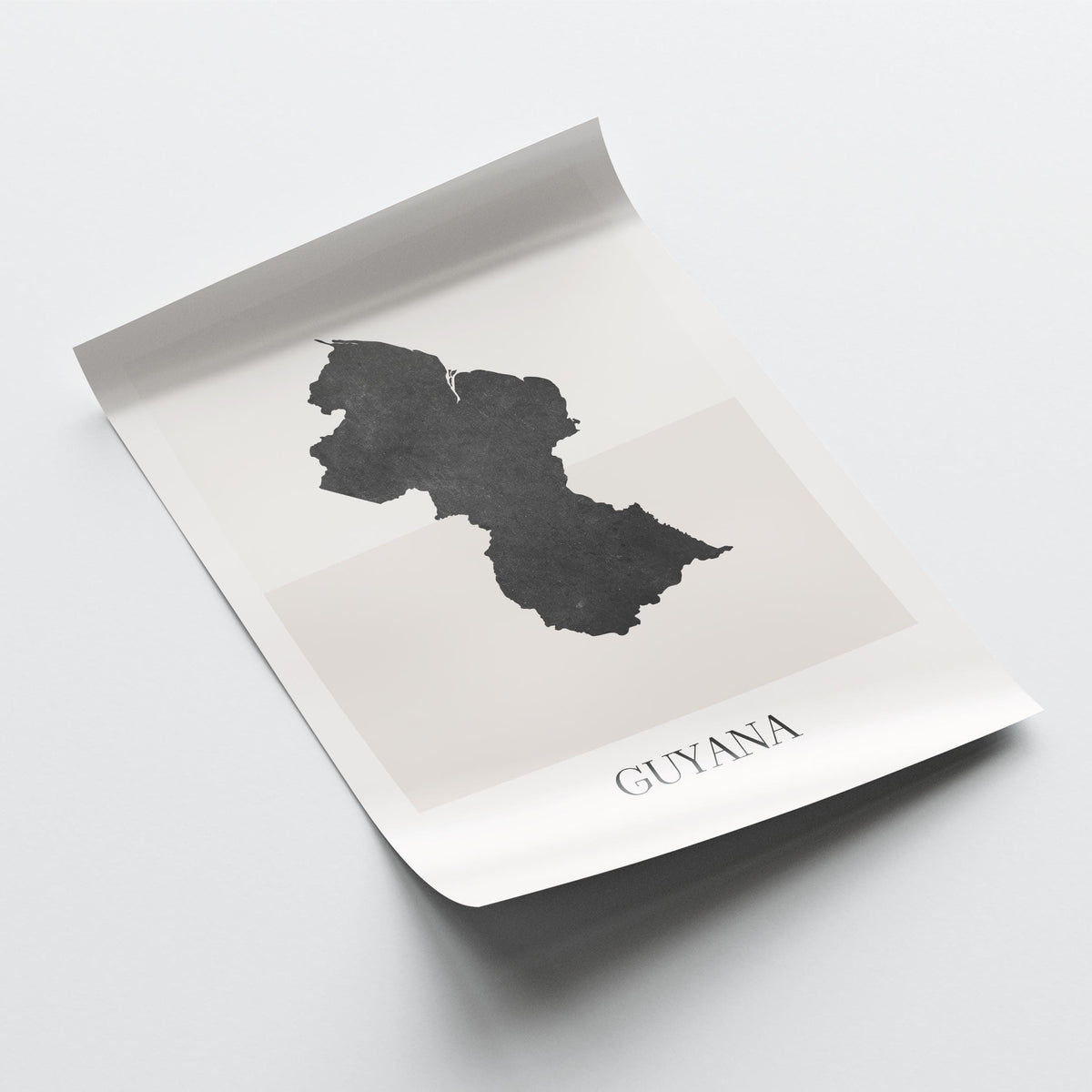 guyana map poster - minimalist boho wall art - digital download - image 4