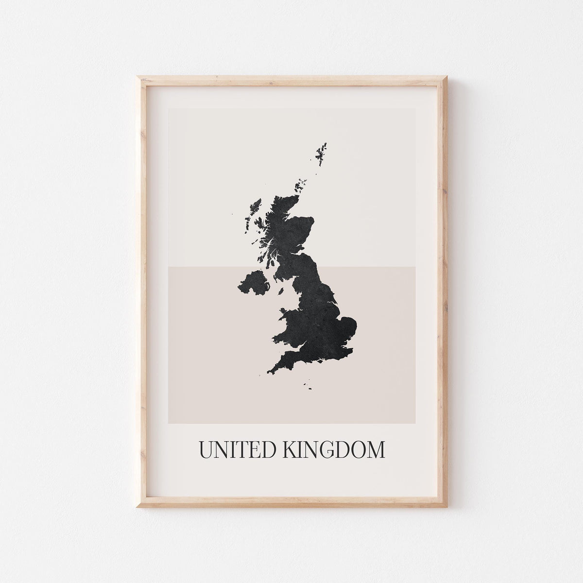 united kingdom map poster - minimalist boho wall art - digital download - image 1