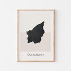 san marino map poster - minimalist boho wall art - digital download - image 1