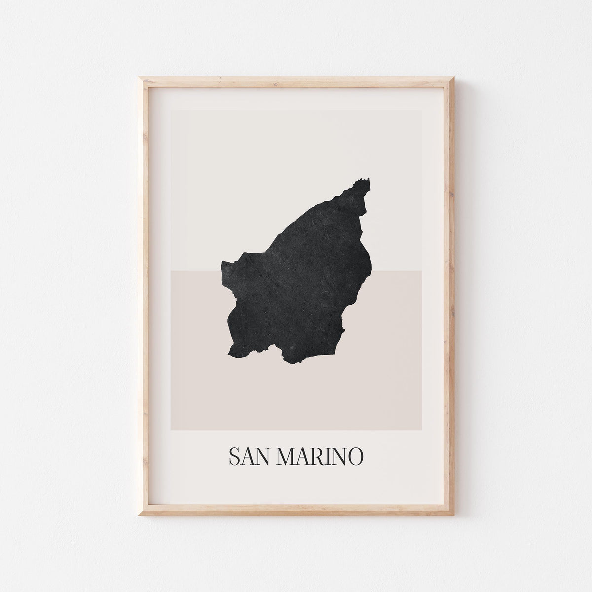 san marino map poster - minimalist boho wall art - digital download - image 1