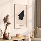 san marino map poster - minimalist boho wall art - digital download - image 2
