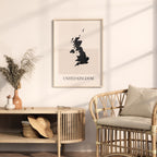 united kingdom map poster - minimalist boho wall art - digital download - image 3
