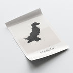 pakistan map poster - minimalist boho wall art - digital download - image 4