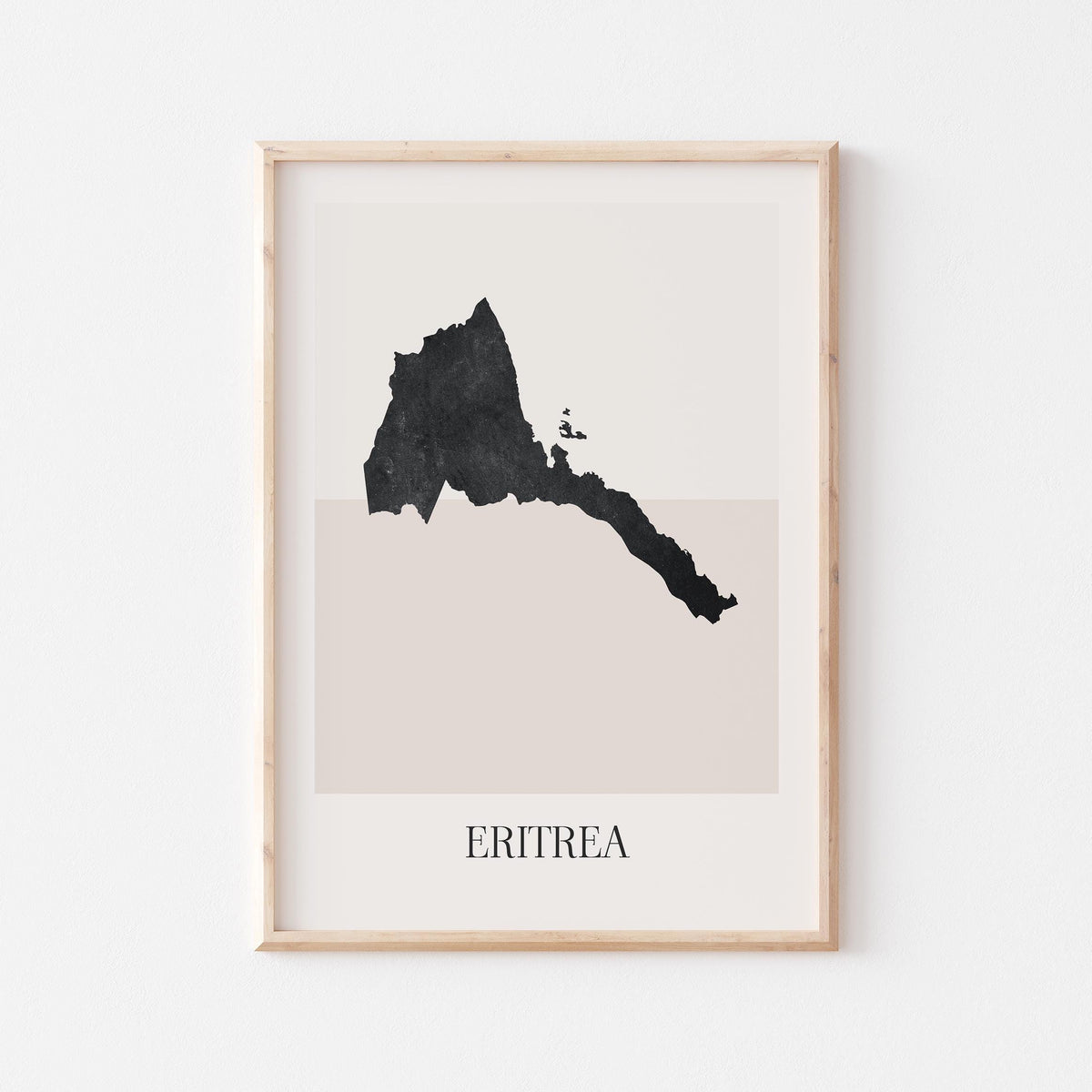 eritrea map poster - minimalist boho wall art - digital download - image 1