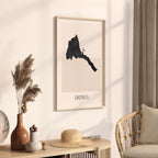 eritrea map poster - minimalist boho wall art - digital download - image 2