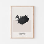 iceland map poster - minimalist boho wall art - digital download - image 1