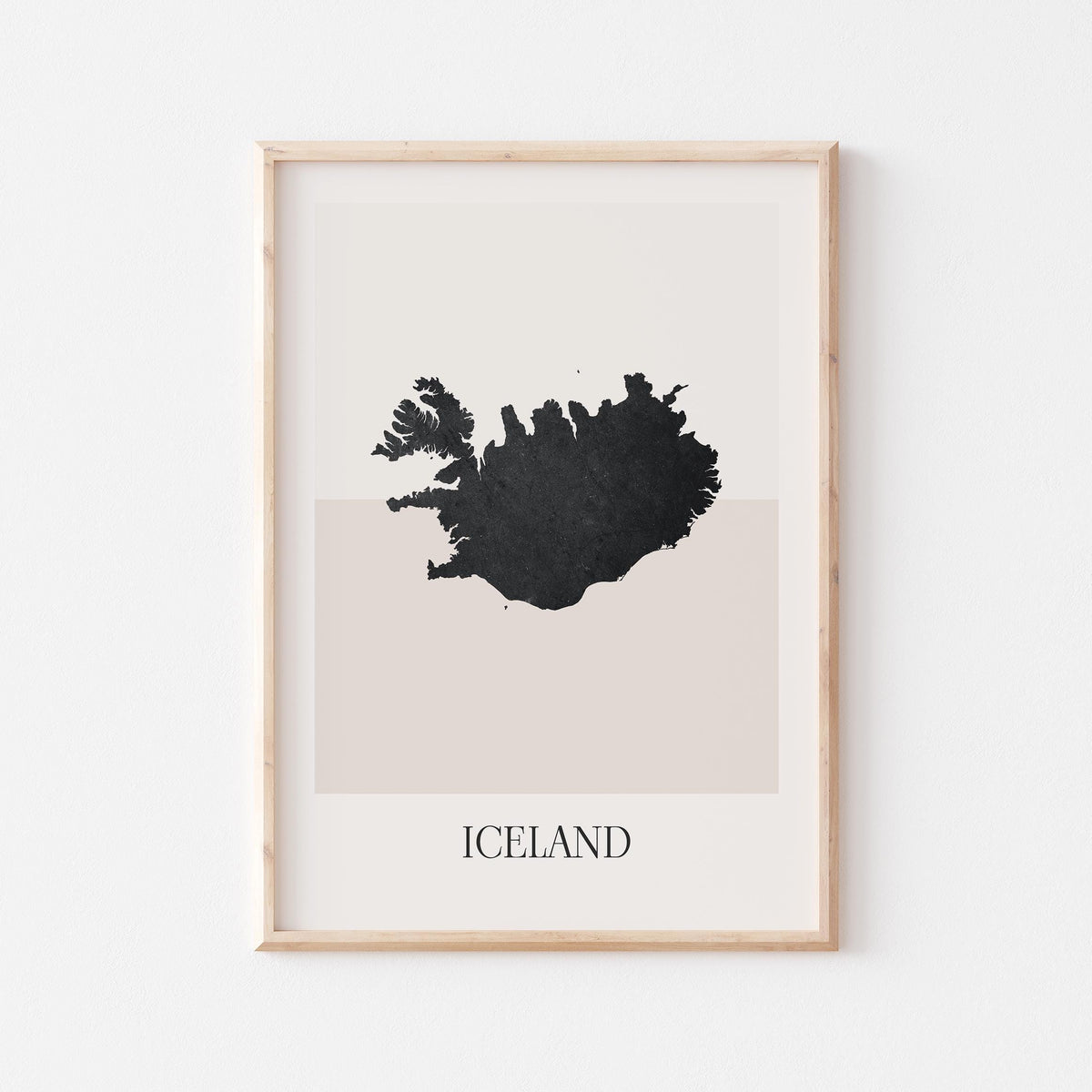 iceland map poster - minimalist boho wall art - digital download - image 1