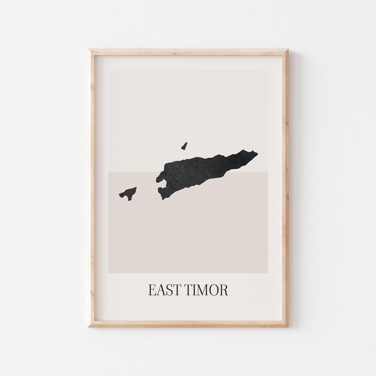 east timor map poster - minimalist boho wall art - digital download - image 1