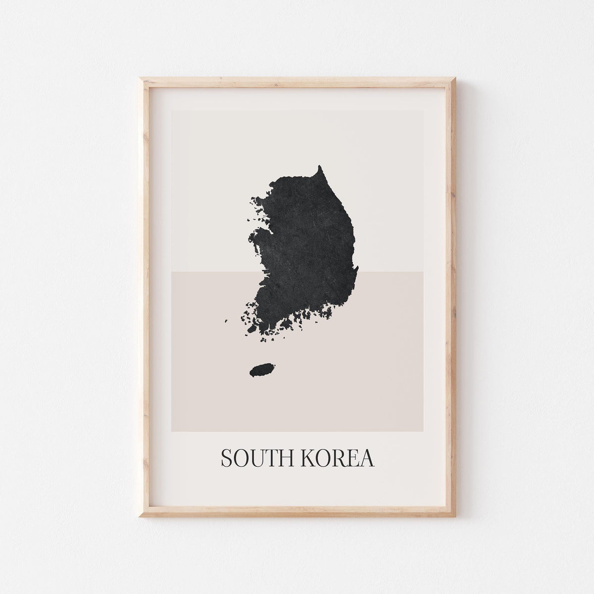south korea map poster - minimalist boho wall art - digital download - image 1