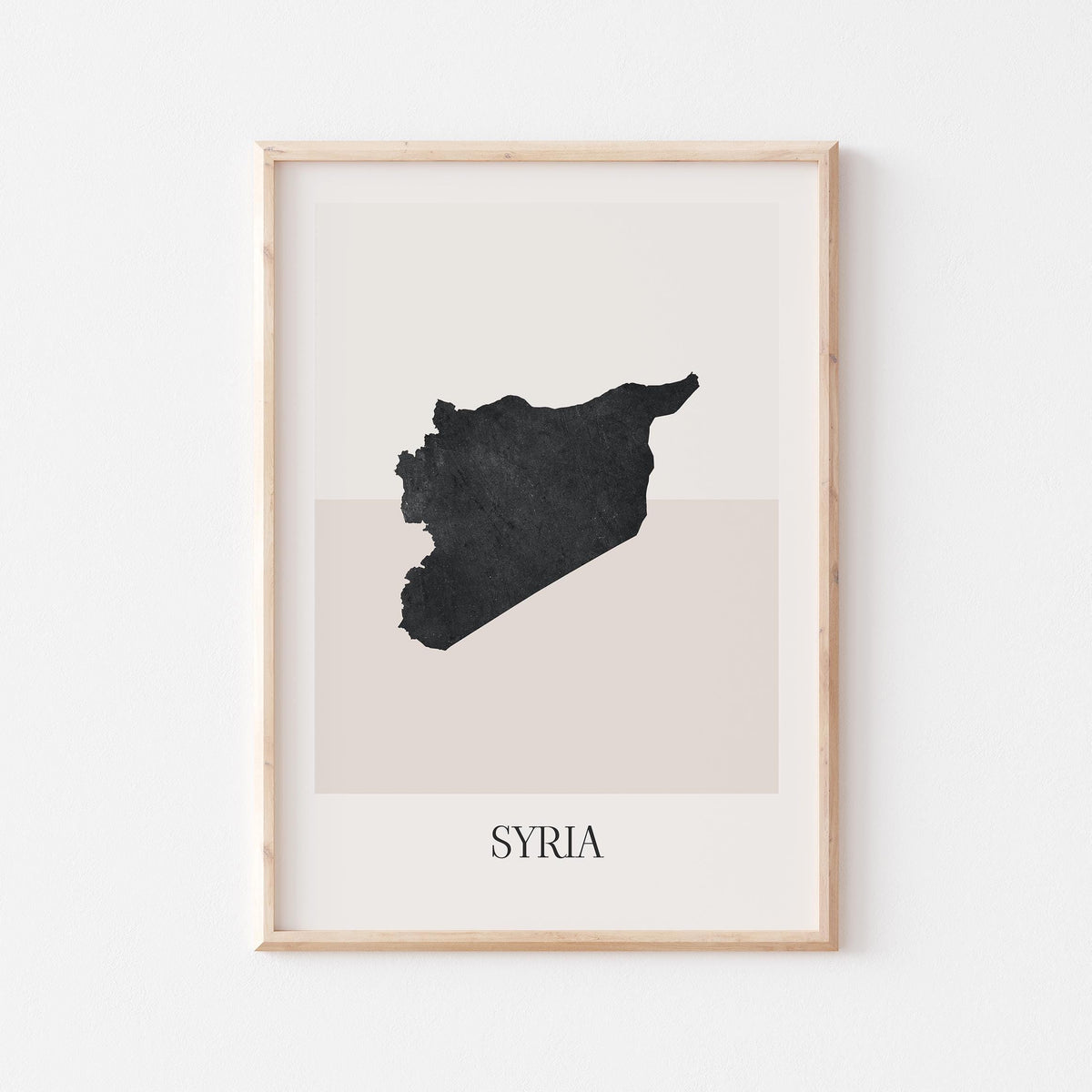 syria map poster - minimalist boho wall art - digital download - image 1