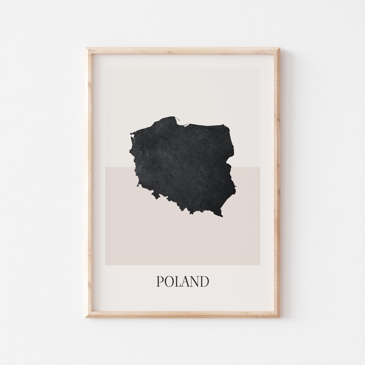 poland map poster - minimalist boho wall art - digital download - image 1
