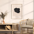 poland map poster - minimalist boho wall art - digital download - image 3