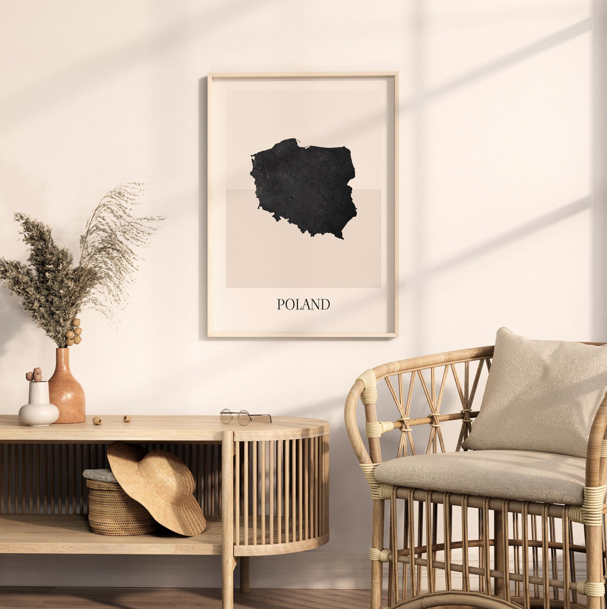 poland map poster - minimalist boho wall art - digital download - image 3