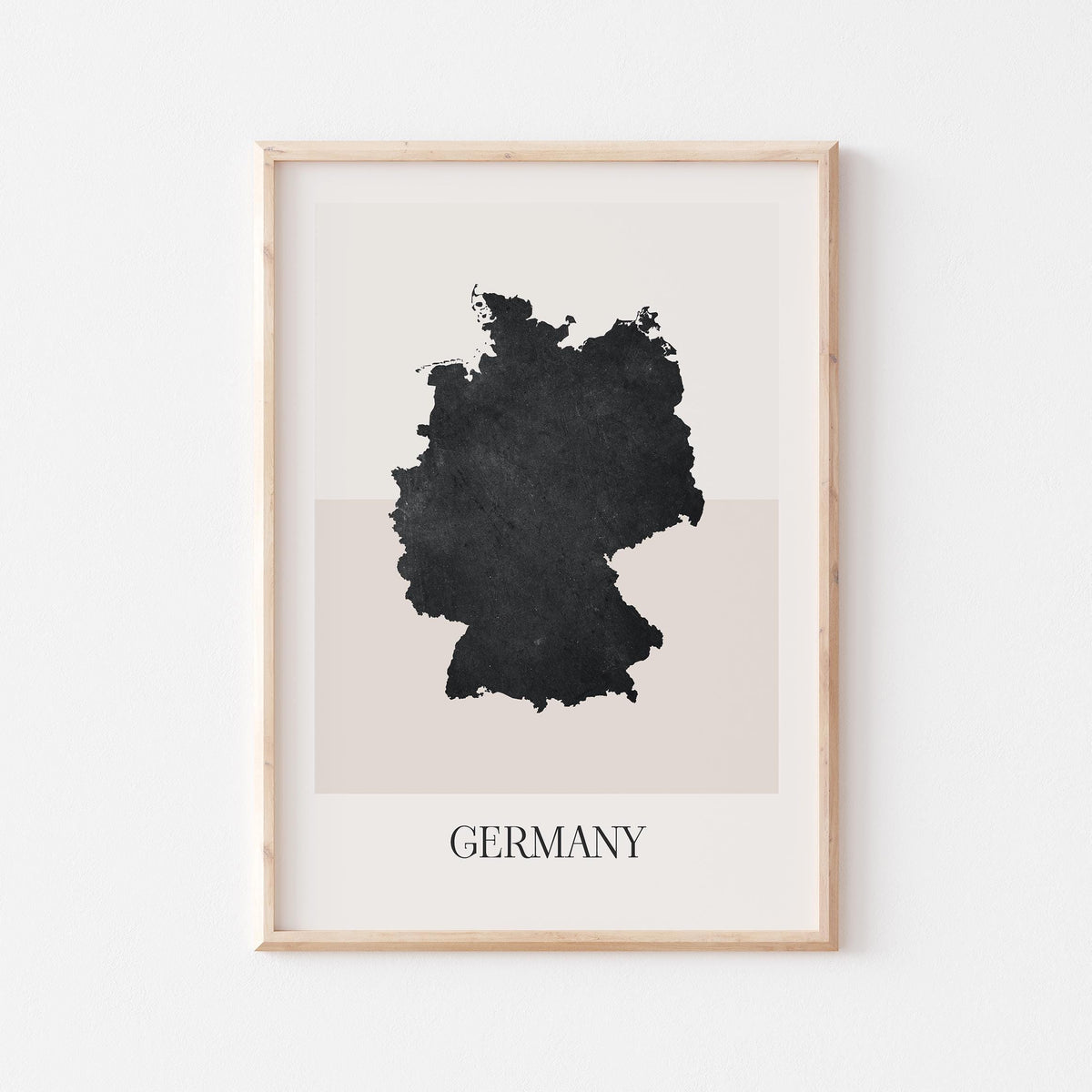 germany map poster - minimalist boho wall art - digital download - image 1