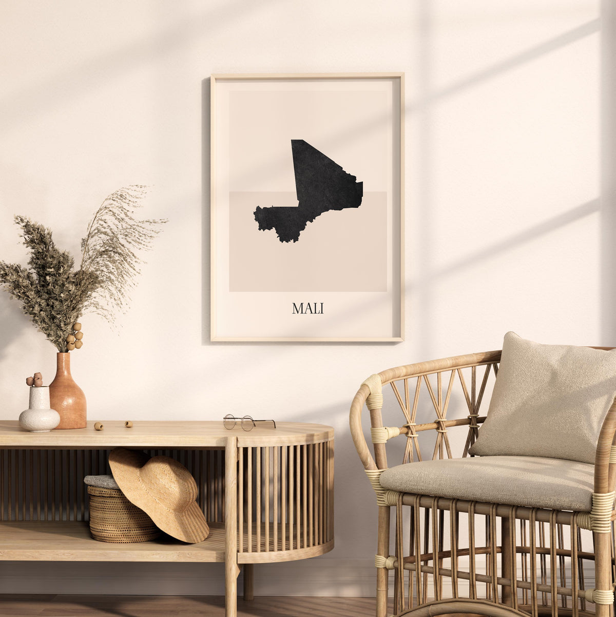 mali map poster - minimalist boho wall art - digital download - image 3