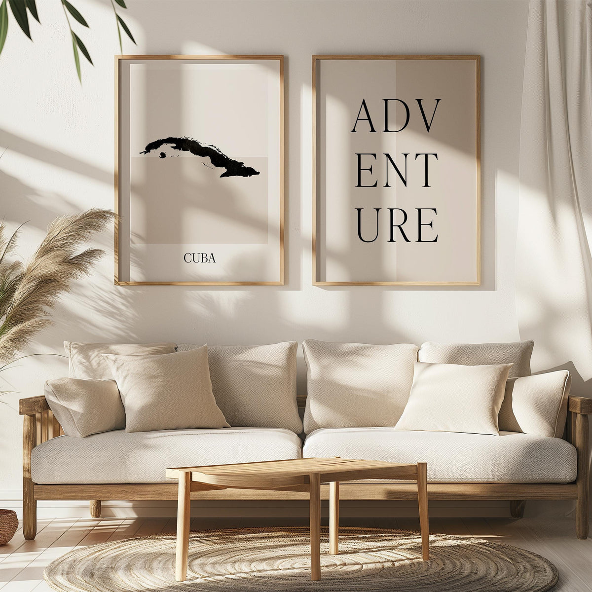 cuba map poster - minimalist boho wall art - digital download - image 5