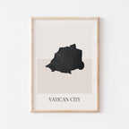 vatican city map poster - minimalist boho wall art - digital download - image 1