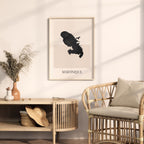 martinique map poster - minimalist boho wall art - digital download - image 3