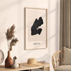 djibouti map poster - minimalist boho wall art - digital download - image 2
