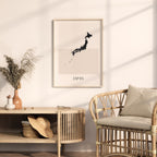 japan map poster - minimalist boho wall art - digital download - image 3