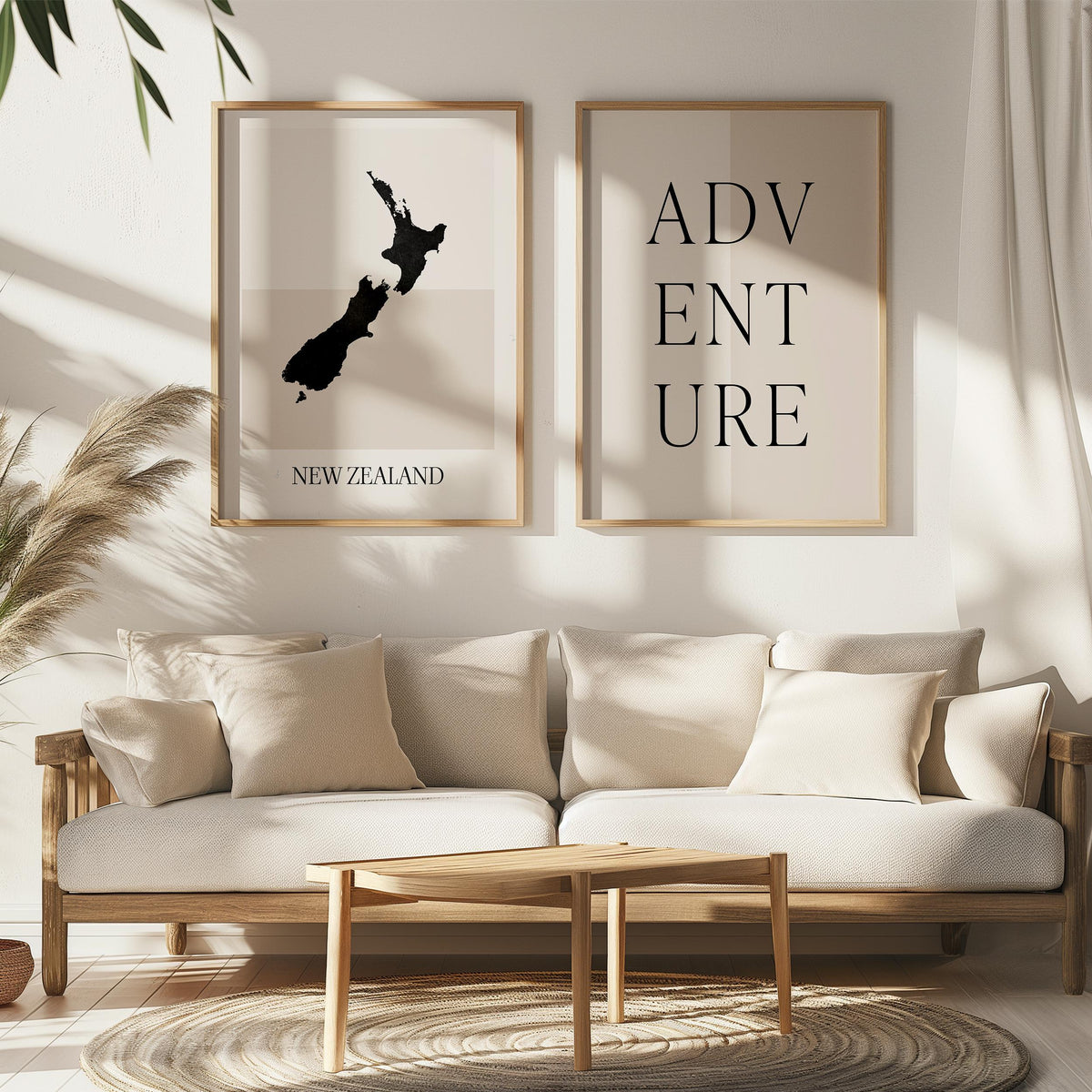 new zealand map poster - minimalist boho wall art - digital download - image 5