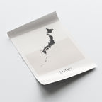 japan map poster - minimalist boho wall art - digital download - image 4