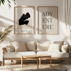 djibouti map poster - minimalist boho wall art - digital download - image 5