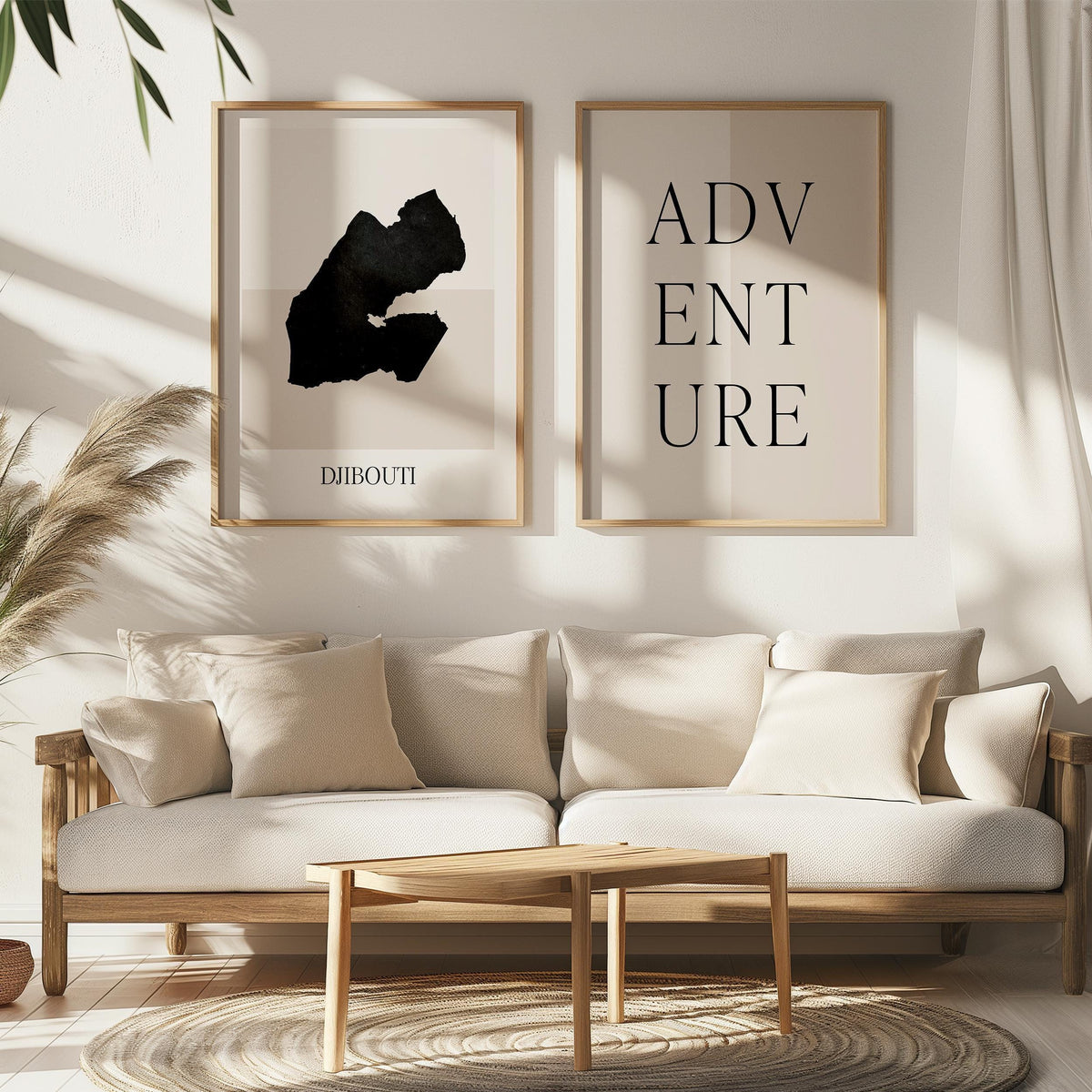 djibouti map poster - minimalist boho wall art - digital download - image 5