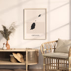 grenada map poster - minimalist boho wall art - digital download - image 3