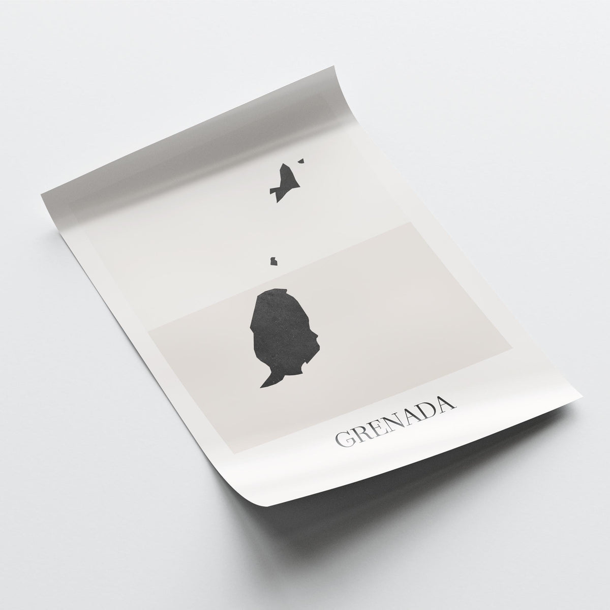 grenada map poster - minimalist boho wall art - digital download - image 4
