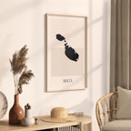 malta map poster - minimalist boho wall art - digital download - image 2
