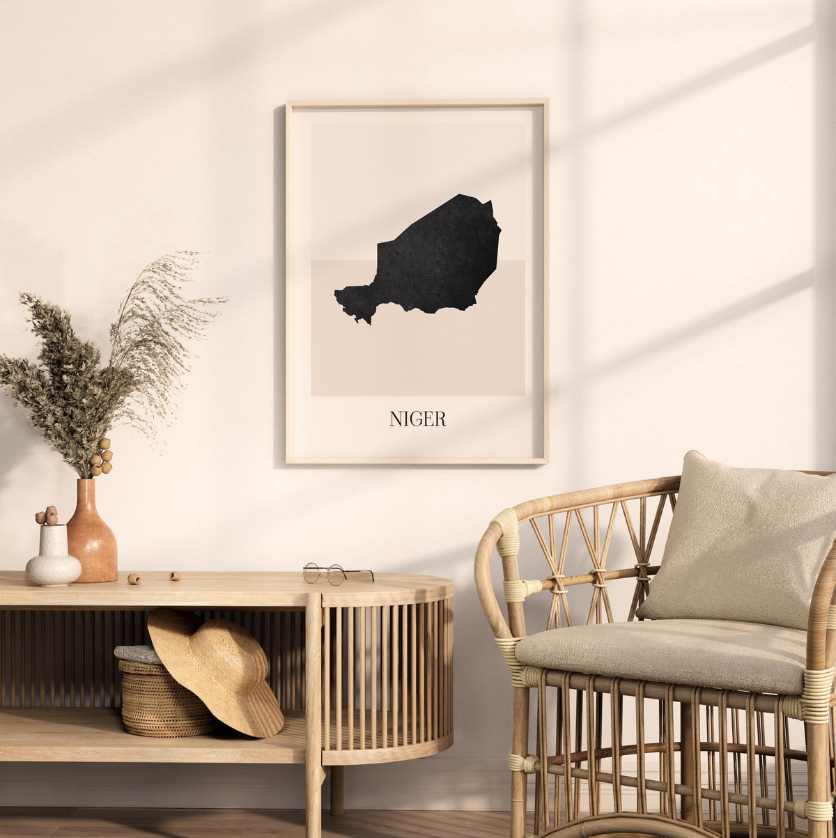 niger map poster - minimalist boho wall art - digital download - image 3