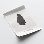 saint lucia map poster - minimalist boho wall art - digital download - image 4