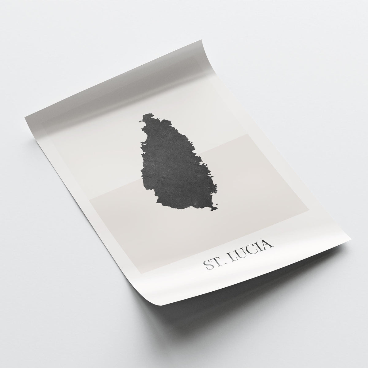 saint lucia map poster - minimalist boho wall art - digital download - image 4