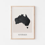australia map poster - minimalist boho wall art - digital download - image 1